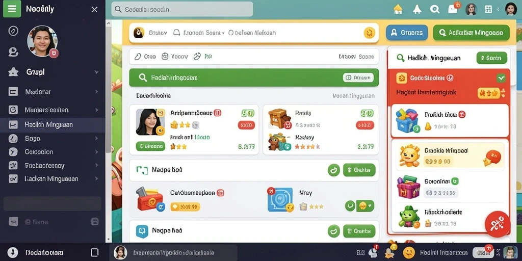 Tampilan awal yang menarik dengan karakter-k karakter unik.